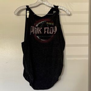 Pink Floyd Black Tank with Prism Rainbow Graphic